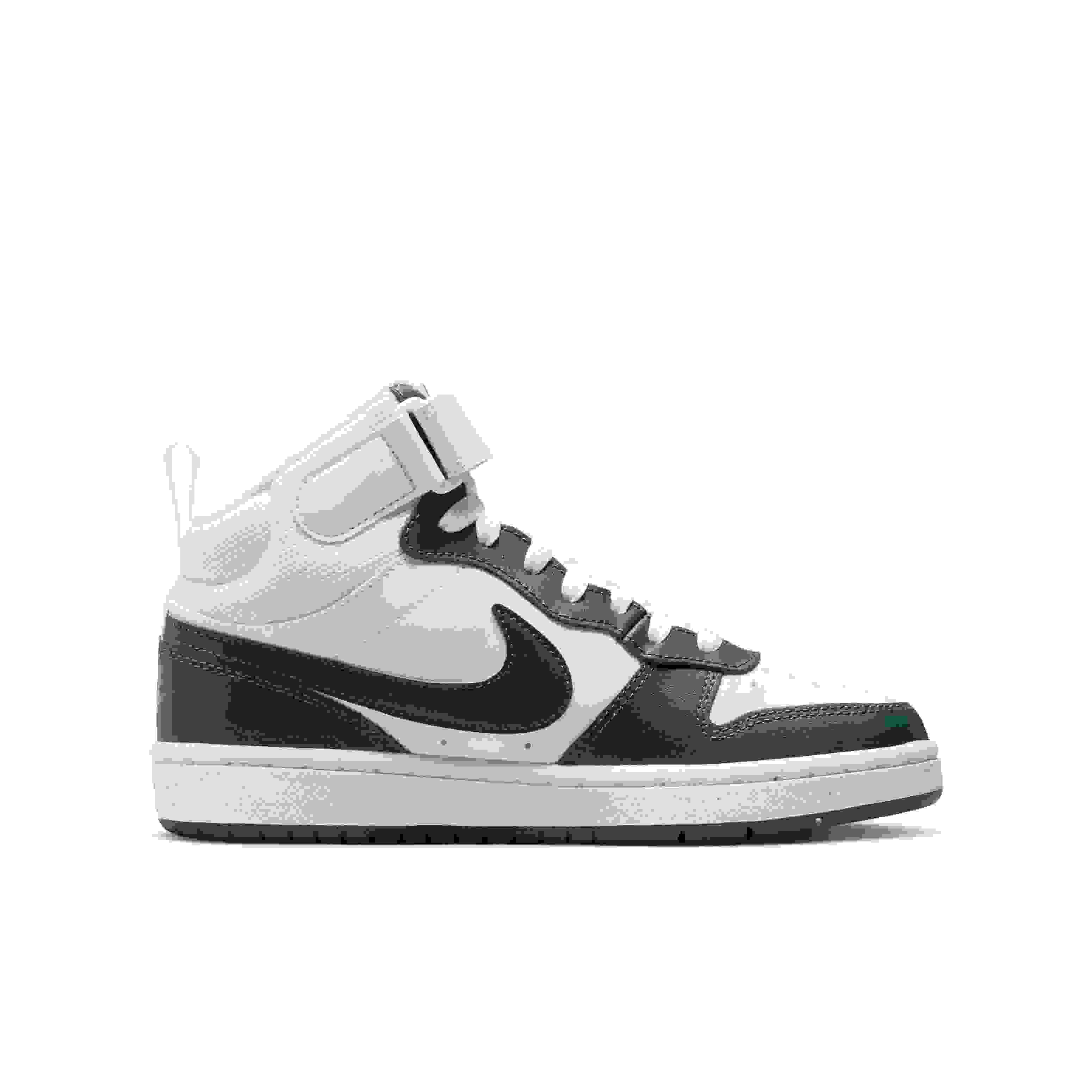 Nike Court Borough Mid 2 Grade School Boys' "White/Vintage Green" Shoe